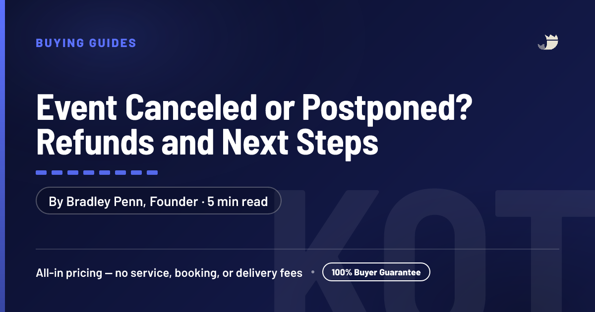 Event Canceled or Postponed? Refunds and Next Steps