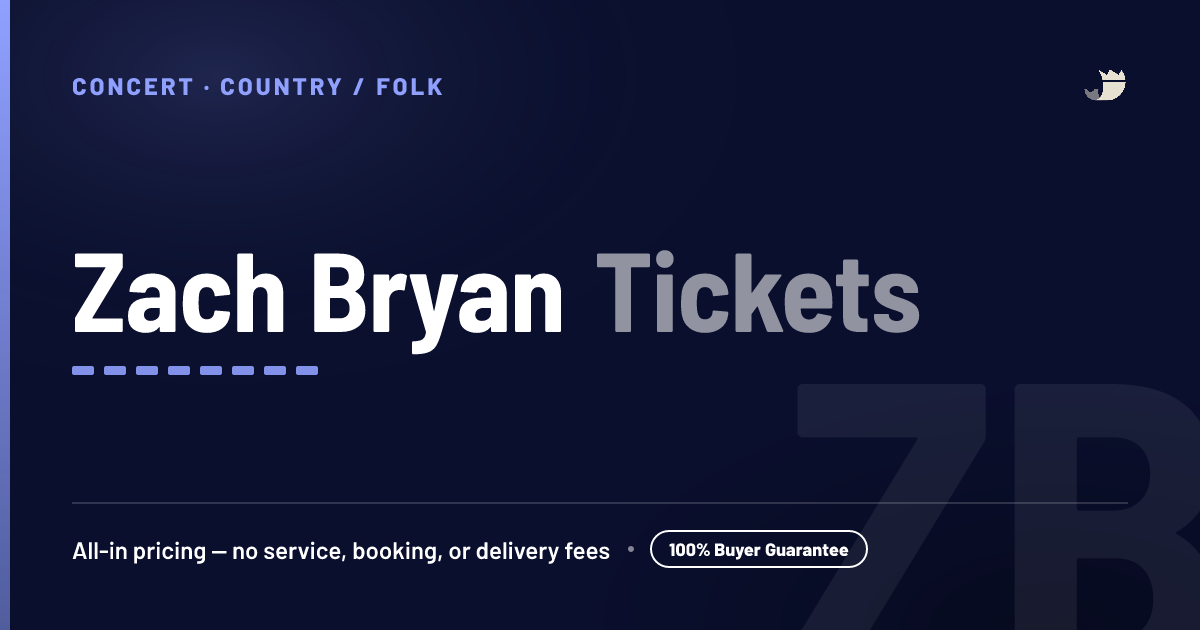 Zach Bryan Tickets & Tour Dates | The King of Tickets